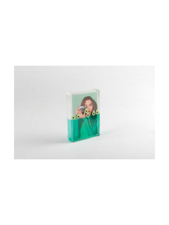 DOIY Avocado Photo Frame Plastic with Turquoise Frame Aqua