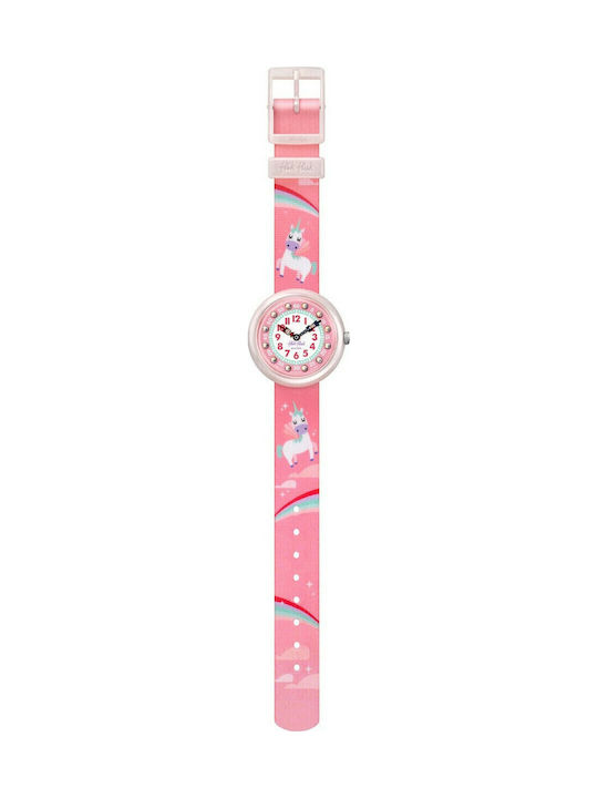 FlikFlak Kids Analog Watch Magical Dream with Fabric Strap Pink