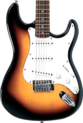 Gewa RC-100 Chitară Electrică cu Forma Stratocaster și Configurație de Pickup-uri SSS 3-Tone Sunburst