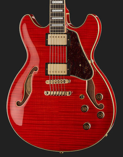 Ibanez AS93FM Chitară Electrică ES cu HH Configurație Doze Transparent Cherry Red