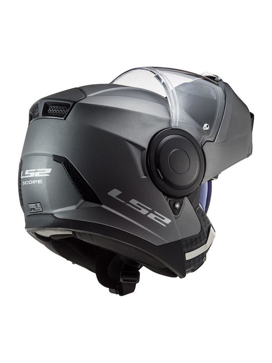 LS2 Scope FF902 Matt Titanium Κράνος Μηχανής Flip-Up ECE 22.05 1650gr με Sunvisor