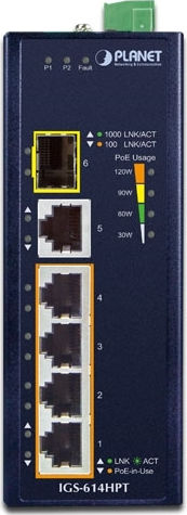 Planet IGS-614HPT Unmanaged L2 PoE+ Switch με 4 Θύρες Gigabit (1Gbps) Ethernet