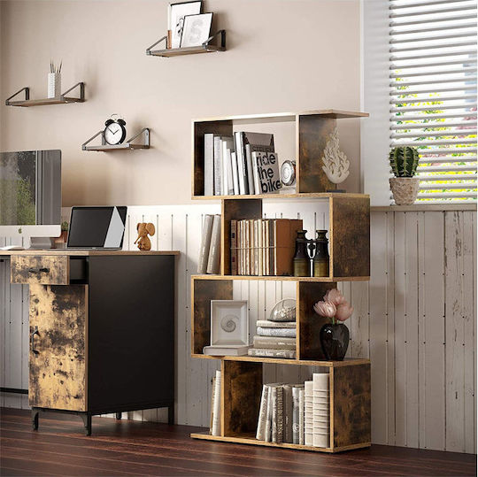 Bibliotecă Leobert Rustică Maro Finisaj 70x24x190.5cm