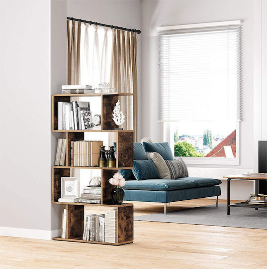 Bibliotecă Leobert Rustică Maro Finisaj 70x24x190.5cm