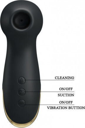 Pretty Love Hammer Αναρροφητής Vagin cu Vibrații Black 1buc