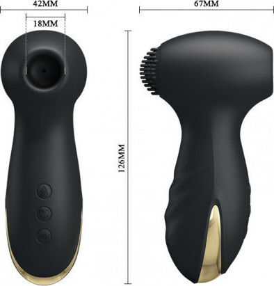 Pretty Love Hammer Αναρροφητής Vagin cu Vibrații Black 1buc