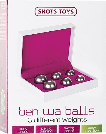 Shots Ben Wa Balls Set Κολπικές Μπάλες Ασημί