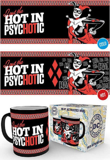 GB eye Harley Quinn Heat Change Κούπα Κεραμική Μαύρη 350ml