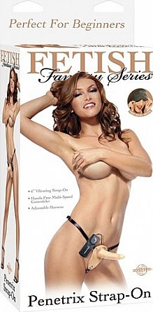 Pipedream Fetish Fantasy Series Penetrix Strap-on Арсенал с Единично Дилдо 15см и Вибрация в Телесен цвят
