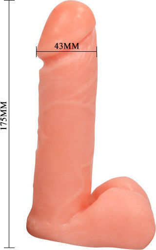 Baile Sensual Comfort Strap-On Harness με Dildo 17.5cm στο χρώμα του δέρματος