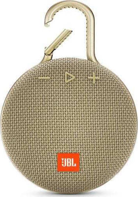 JBL Clip 3 Waterproof Bluetooth Speaker 3W with Battery Life up to 10 hours Beige