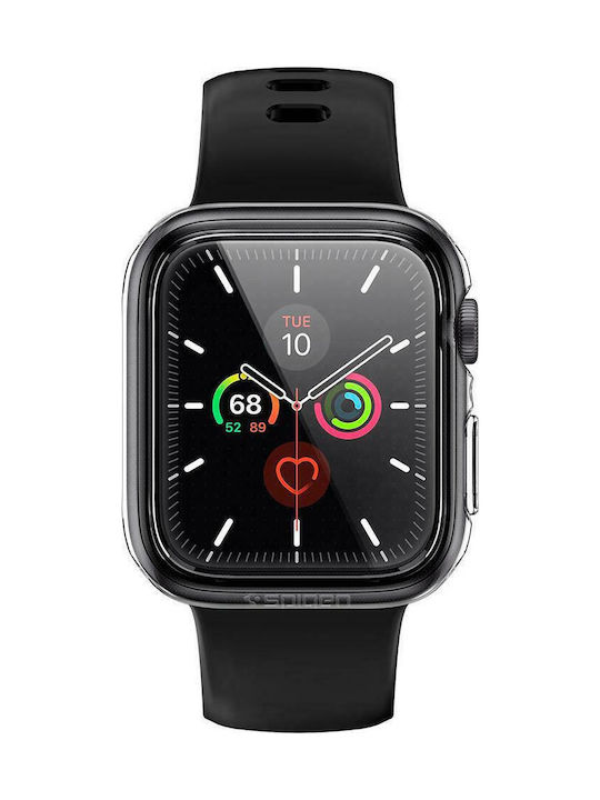 Spigen Ultra Hybrid Silicone Case with Glass in Transparent color for Apple Watch 44mm