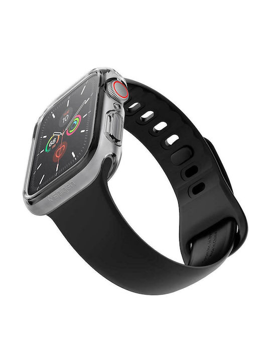Spigen Ultra Hybrid Silicone Case with Glass in Transparent color for Apple Watch 44mm