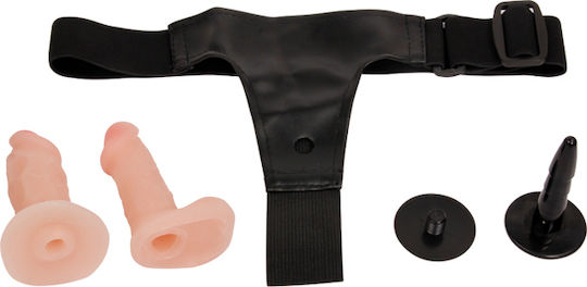 Baile Jessica Strap-On Harness with Dildo 10.5cm in skin color 2pcs