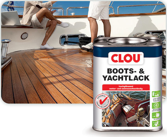 Clou Yachtlack Surface Varnish Transparent Gloss 750ml