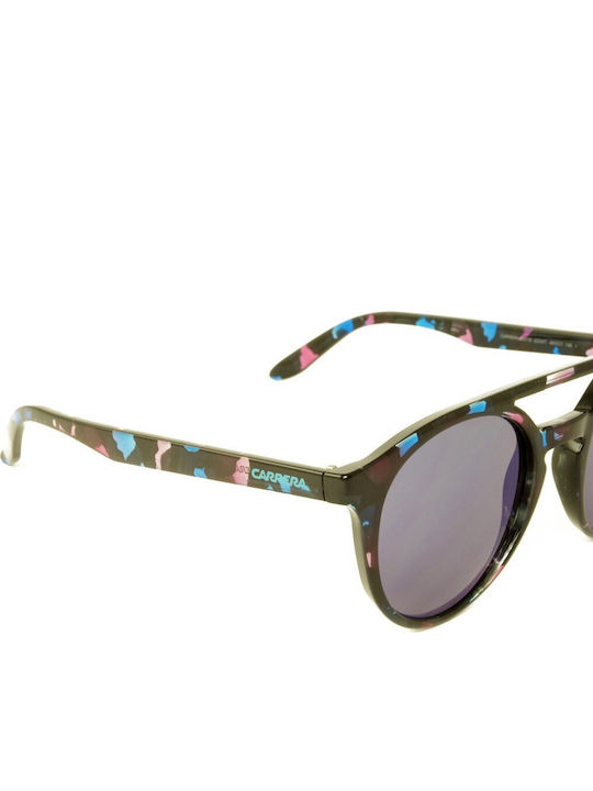 Carrera Men's Sunglasses with Multicolour Horn-Rimmed Frame and Grey Mirror Lens 5037/S UZ4/XT