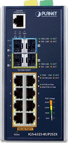Planet IGS-6325-8UP2S2X Managed L3 PoE++ Switch με 8 Θύρες Gigabit (1Gbps) Ethernet και 4 SFP Θύρες
