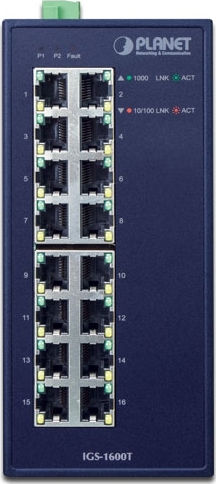 Planet IGS-1600T Unmanaged L2 Switch with 16 Gigabit (1Gbps) Ethernet Ports