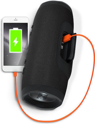 JBL Charge 3 JBLCHARGE3BLKAM Ηχείο Bluetooth 20W με Διάρκεια Μπαταρίας έως 20 ώρες Μαύρο