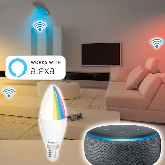 HAMA Smart Bulb LED 4.5W for Socket E14 RGB 350lm Dimmable
