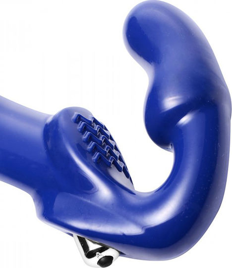 Strap U Revolver II Vibrating Strapless Strap On Dildo Strapless Strap On με Dildo 25.40cm με Δόνηση σε Μπλε Χρώμα