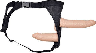 You2Toys Double Dong Strap-on Flesh 19cm