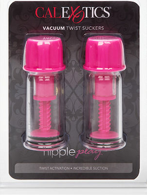 Calexotics Nipple Play Vacuum Twist Suckers Pink 2pcs