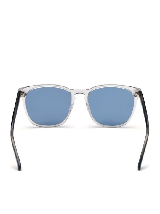 Gant Men's Sunglasses with Transparent Plastic Frame and Light Blue Lens GA7116 20V