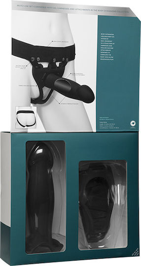 Doc Johnson Body Extensions BE Bold Harness με Dildo 20.32cm σε Μαύρο Χρώμα