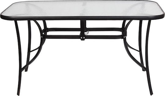 Tisch 140x80x72cm Schwarz