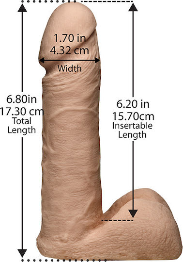 Vac U Lock Ultraskyn Cock With Ultra Harness Harness με Dildo 17.3cm στο χρώμα του δέρματος