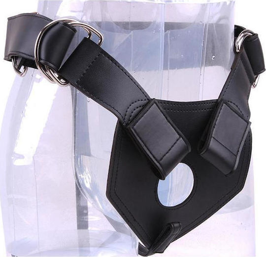 Chisa Novelties Luxe Harness Арсенал с Единично Дилдо в Черен цвят