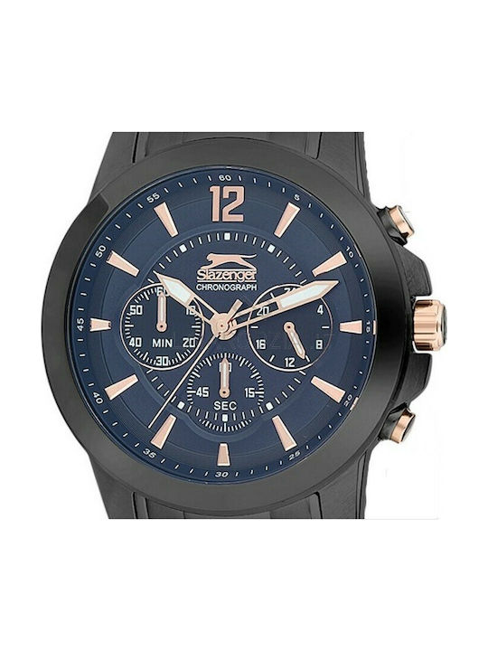 Slazenger Uhr Chronograph Batterie mit Schwarz Metallarmband SL.09.6007.2.03