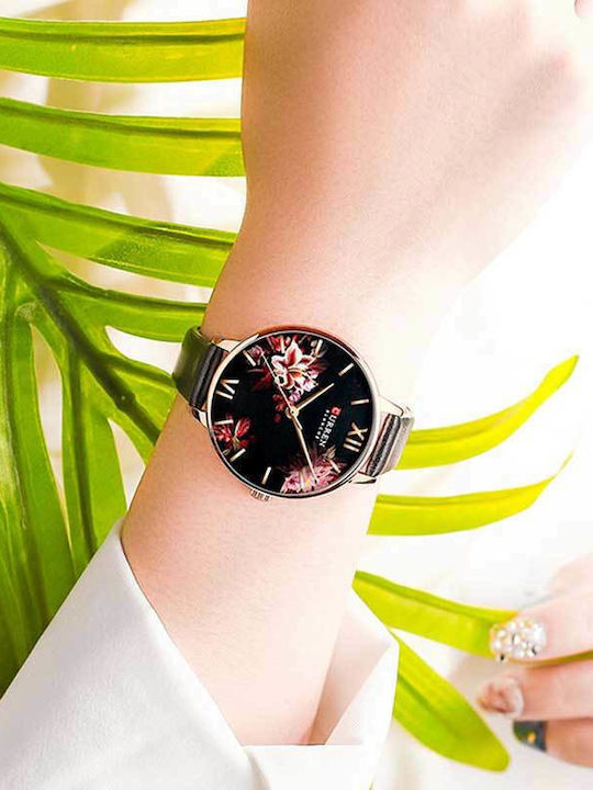 Curren Women's Watch with Leather Strap Multi/Black