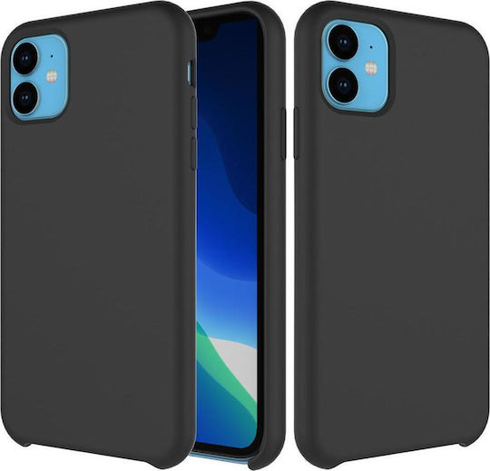 Soft Touch Back Cover Σιλικόνης Μαύρο (iPhone 11)
