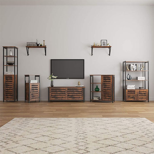 Βιβλιοθήκη Ρουστίκ Καφέ 70x30x121.5εκ.