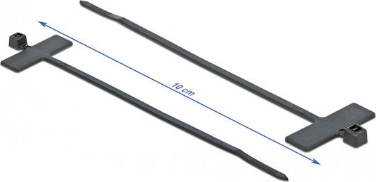 DeLock Cable Ties Plastic 100mm x 2.5mm in Black Colour (10 pcs)