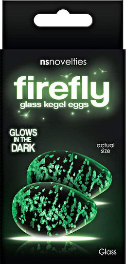 Ns Novelties Firefly Clear Glass Kegel Eggs Κολπικές Μπάλες
