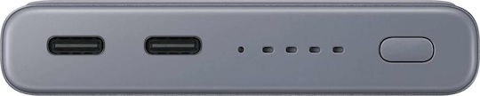 Samsung Wireless Power Bank 10000mAh 25W με 2 Θύρες USB-C Γκρι