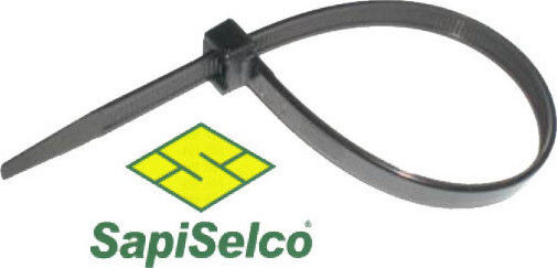 Sapiselco Plastic Cable Ties 320mm x 7.5mm in Black Colour (100 pcs) SEL.3.438