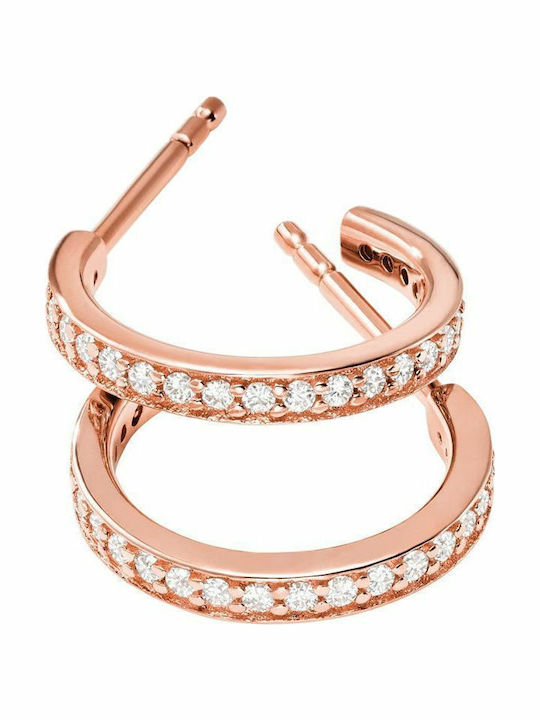 Michael Kors Premium Σκουλαρίκια Κρίκοι από Ασήμι Επιχρυσωμένα με Πέτρες Michael Kors Premium Σκουλαρίκια Κρίκοι από Ασήμι Επιχρυσωμένα με Πέτρες