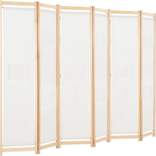 vidaXL Dekorativer Raumteiler Hölzernes mit 6 Paneelen 240x170cm