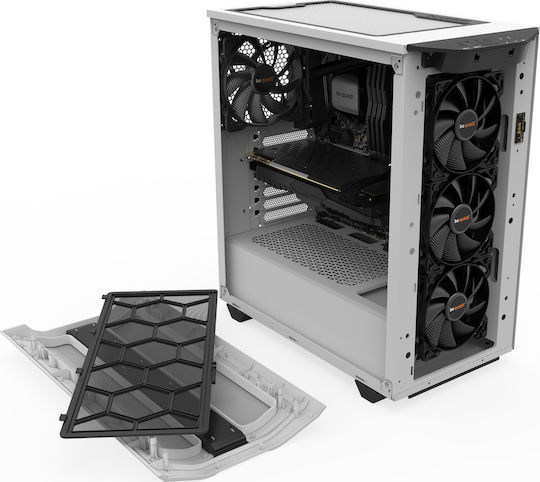 Be Quiet Pure Base 500DX Gaming Midi Tower Computer Case with Side Window and RGB Lighting White