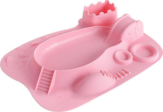Marcus & Marcus Silicone Baby Tray Piglet for 6+ months Pink