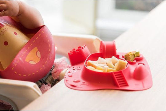 Marcus & Marcus Silicone Baby Tray Piglet for 6+ months Pink
