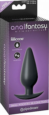 Pipedream Anal Fantasy Elite Collection Small Weighted Silicone Plug Analplug Klein Black 11cm PD4780-23