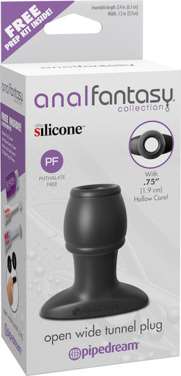 Pipedream Anal Fantasy Collection Open Wide Tunnel Plug Πρωκτική Σφήνα Black 7.20cm