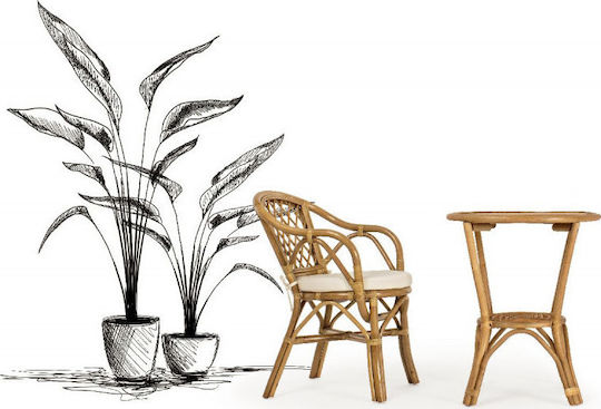 Vienna Auxiliary Outdoor Free Standing Bamboo Table Natural 60x60x60cm