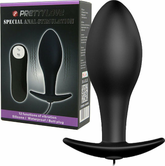 Pretty Love Anal Stimulation Plug Anal Plug Black 15.4cm