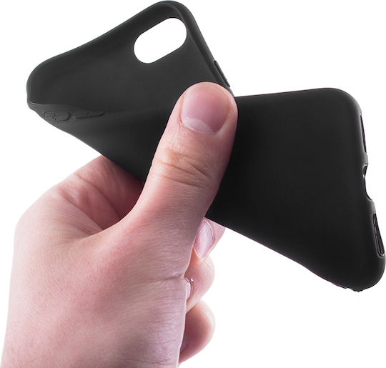 Forcell Matt IPHONE Umschlag Rückseite Silikon Schwarz (iPhone 5/5s/SE)